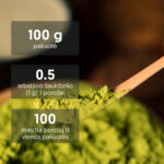 Šaukštelis su macha milteliais