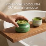 Kūno kremas ir šveitiklis su dumbliais ir matcha + Ekologiška MATCHA (100 g) ir šluotelė - Image 8